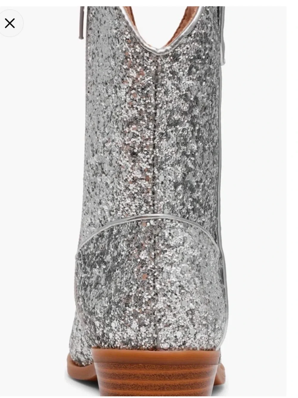 NWT Dolce Vita Silver Linz Glitter Kids Western Boots